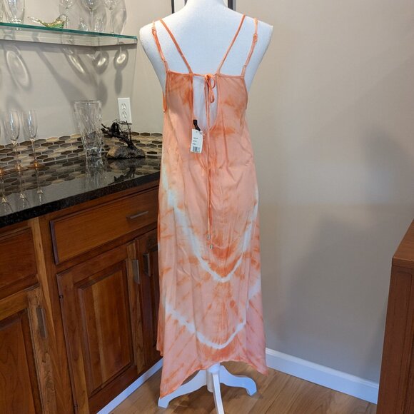 NEW Tie Dye Coverup Swimsuit Cover up Dress Handkerchief Hem Strappy Back NWT - Picture 5 of 5